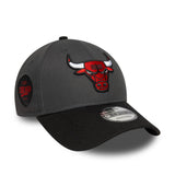 Cappellino Chicago Bulls, patch laterale, New Era, 9FORTY, grigio