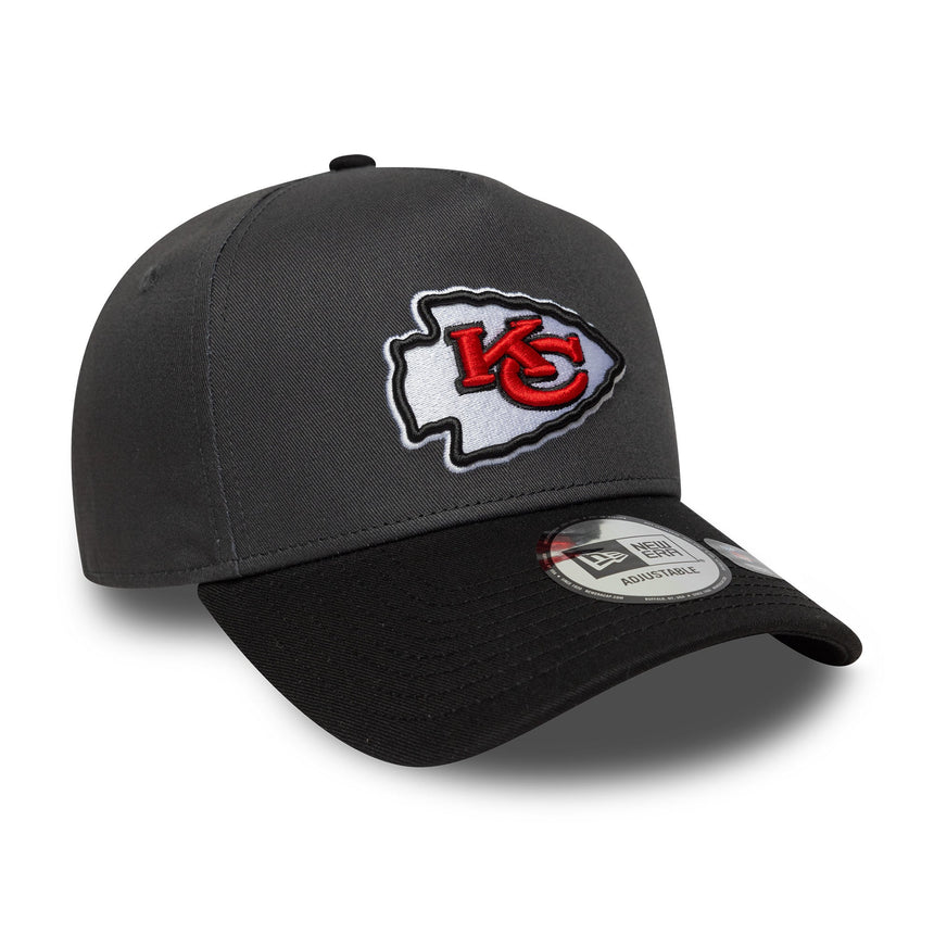 Cappellino Kansas City Chiefs, spilla impeccabile, New Era, 9FORTY, grigio