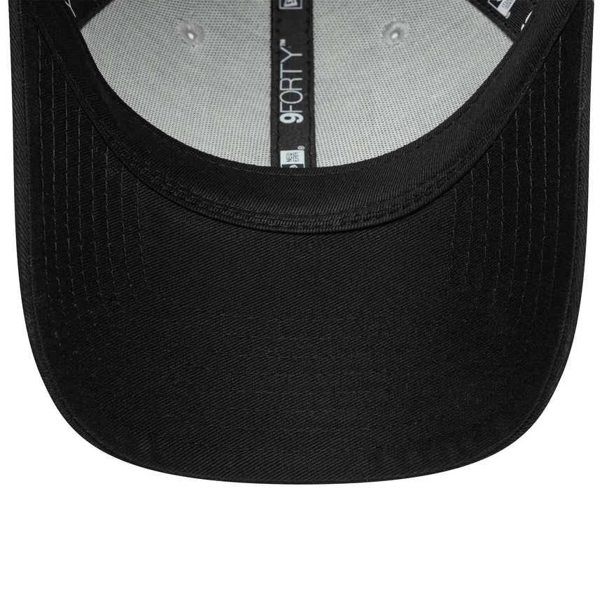 Cappellino Las Vegas Raiders, spilla bicolore, New Era, 9FORTY, patch laterale, nero-bianco