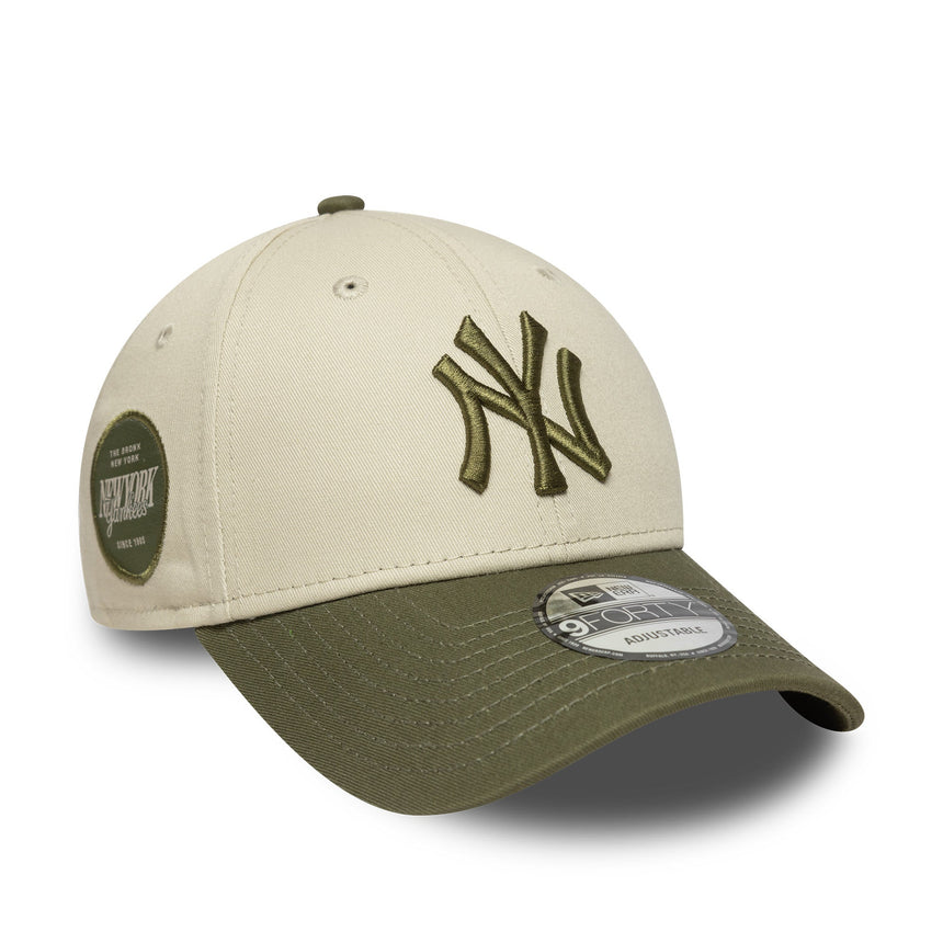 Cappellino New York Yankees, con ricamo laterale, New Era, 9FORTY, motivo camouflage, grigio