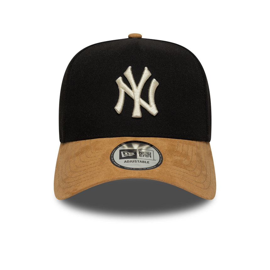 Cappellino dei New York Yankees, visiera in camoscio, A-frame, 9FORTY, nero