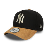 Cappellino dei New York Yankees, visiera in camoscio, A-frame, 9FORTY, nero