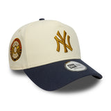 Cappellino New York Yankees con toppa, New Era, 9FORTY, A-frame, colore beige
