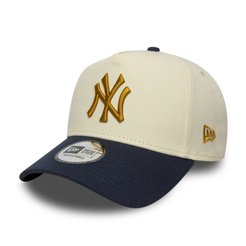 Cappellino New York Yankees con toppa, New Era, 9FORTY, A-frame, colore beige