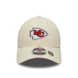 Kansas City Chiefs berretto in velluto a coste, New Era, 9FORTY, beige