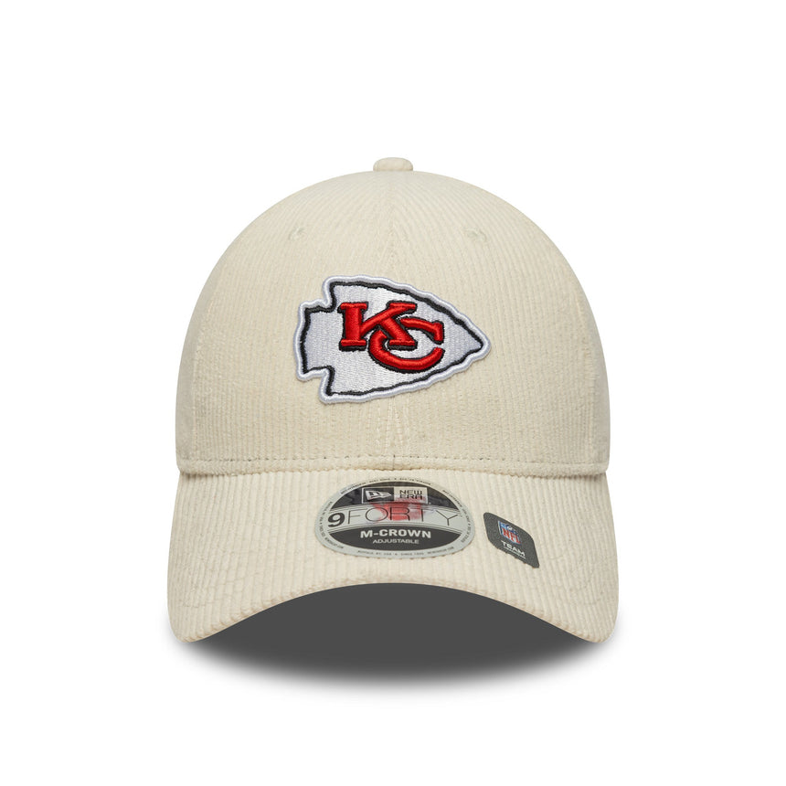 Kansas City Chiefs berretto in velluto a coste, New Era, 9FORTY, beige