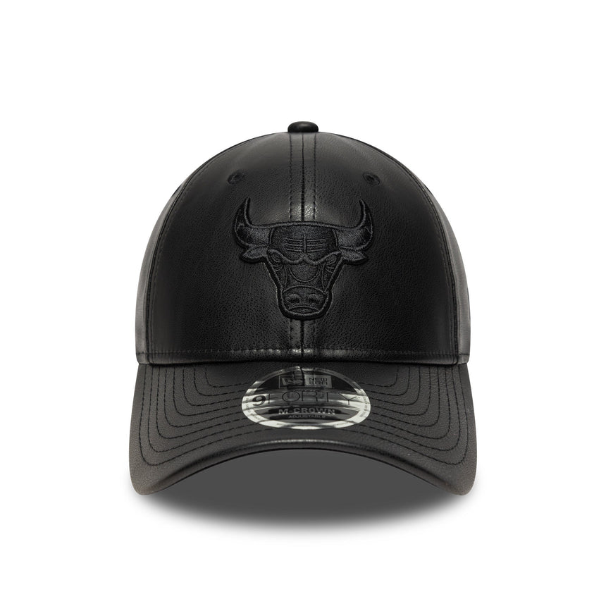 Cappellino Chicago Bulls, PU MC, New Era, 9FORTY, nero monocolore