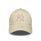 Cappellino da donna New York Yankees, New Era, 9FORTY, bianco