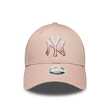 Cappellino New York Yankees, logo metallizzato, New Era, 9FORTY, da donna, rosa