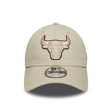 Cappellino Chicago Bulls, spilla con contorno della squadra, 9FORTY, grigio