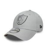 Cappellino Los Angeles Raiders, contorno della squadra, New Era, 9FORTY, grigio