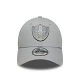 Cappellino Los Angeles Raiders, contorno della squadra, New Era, 9FORTY, grigio