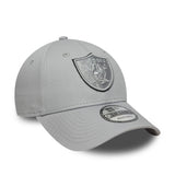 Cappellino Los Angeles Raiders, contorno della squadra, New Era, 9FORTY, grigio