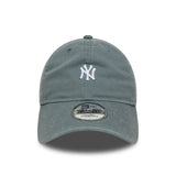 Cappellino New York Yankees, logo mini lavato, New Era, 9TWENTY, grigio