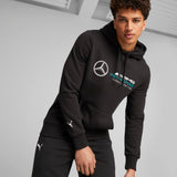 Mercedes felpa, con cappuccio, Puma, ESS, fleece, Nero