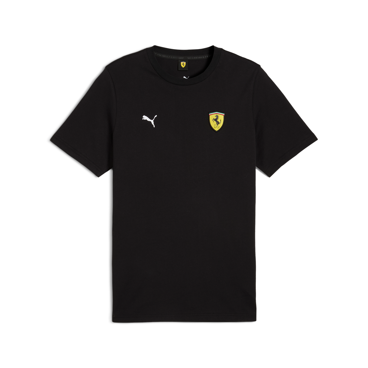 Ferrari maglietta, Puma, race colored shield, nero