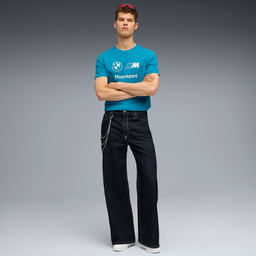 Maglietta con logo BMW, Puma, Essential, MMS, blu 🔥