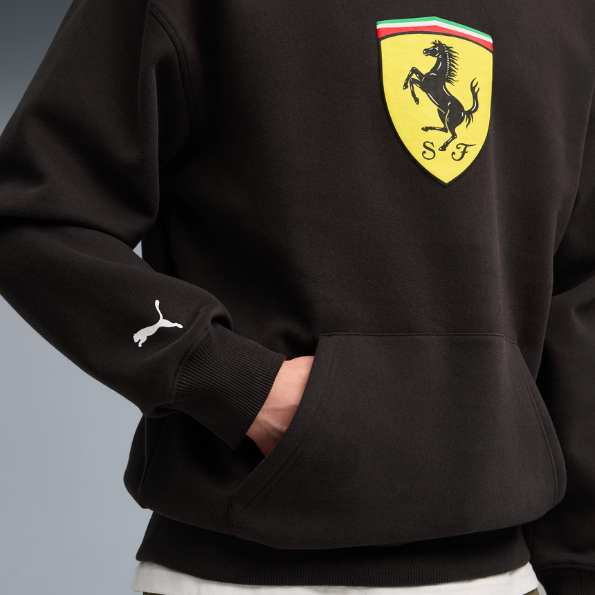 Felpa Ferrari, Puma, abbigliamento sportivo, logo scudetto, nero 🔥