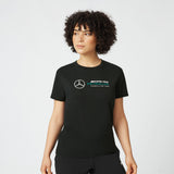 Mercedes Maglietta per donne, Large Logo, Nero, 2022 - FansBRANDS®