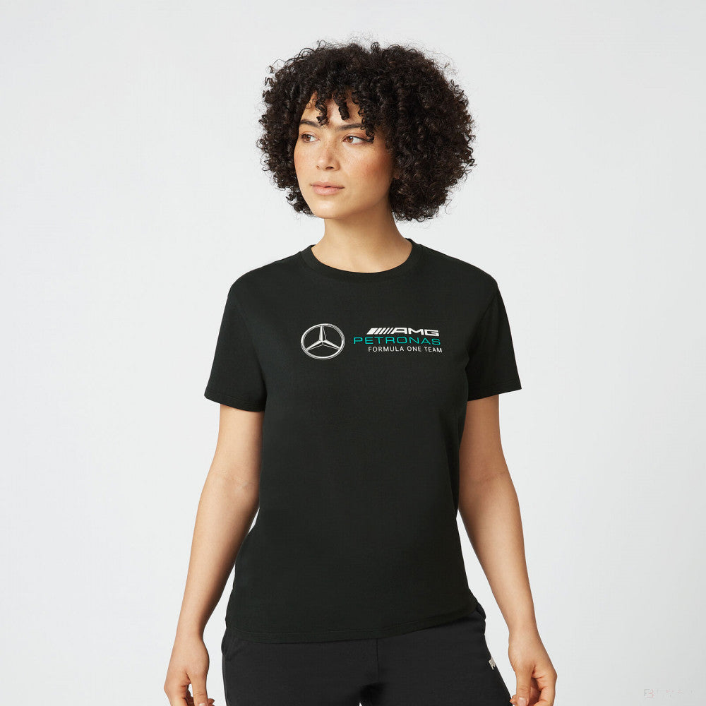 Mercedes Maglietta per donne, Large Logo, Nero, 2022
