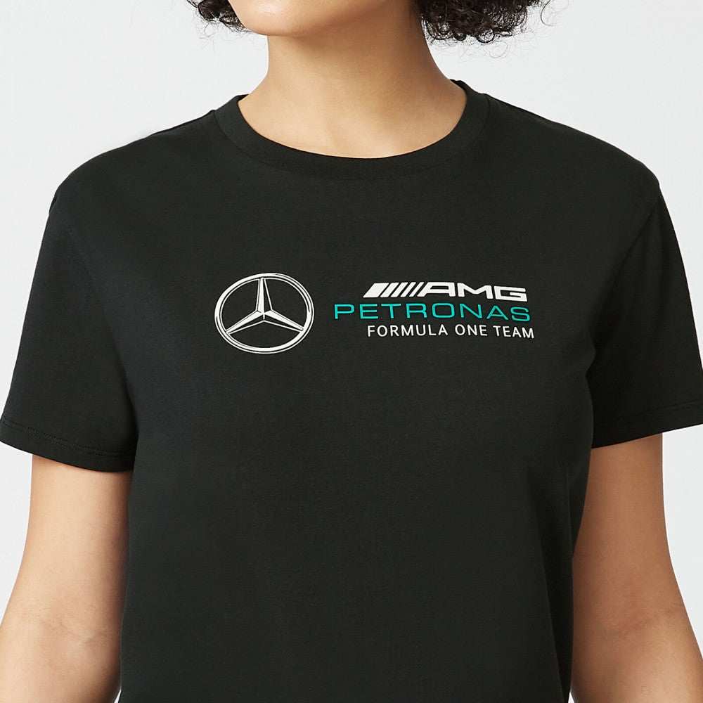Mercedes Maglietta per donne, Large Logo, Nero, 2022