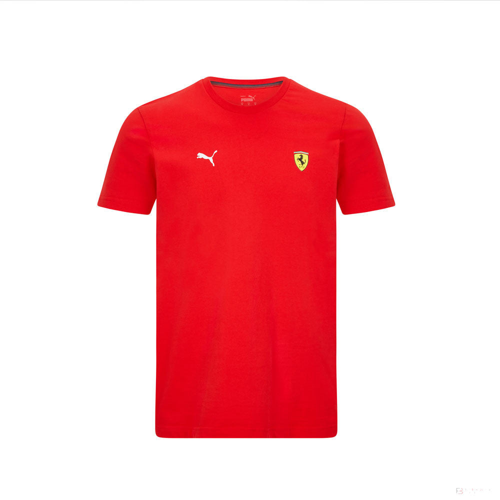 Ferrari T-shirt, Small Shield, Red, 2021 - FansBRANDS®