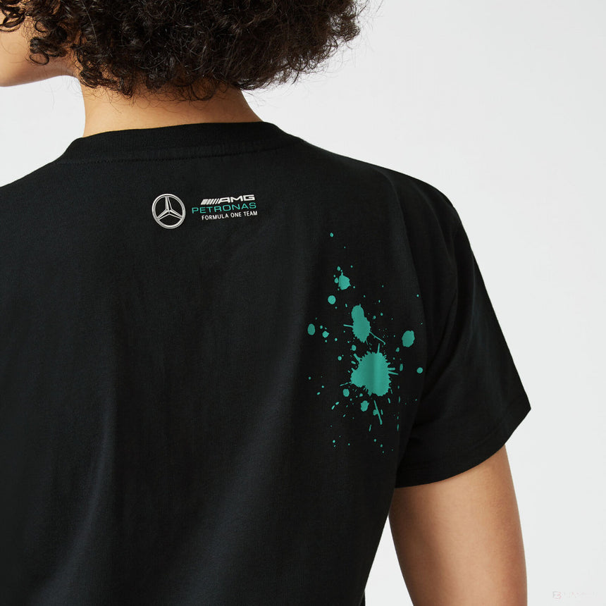 Mercedes Lewis Hamilton Maglietta per donne, LEWIS #44, Nero, 2022 - FansBRANDS®
