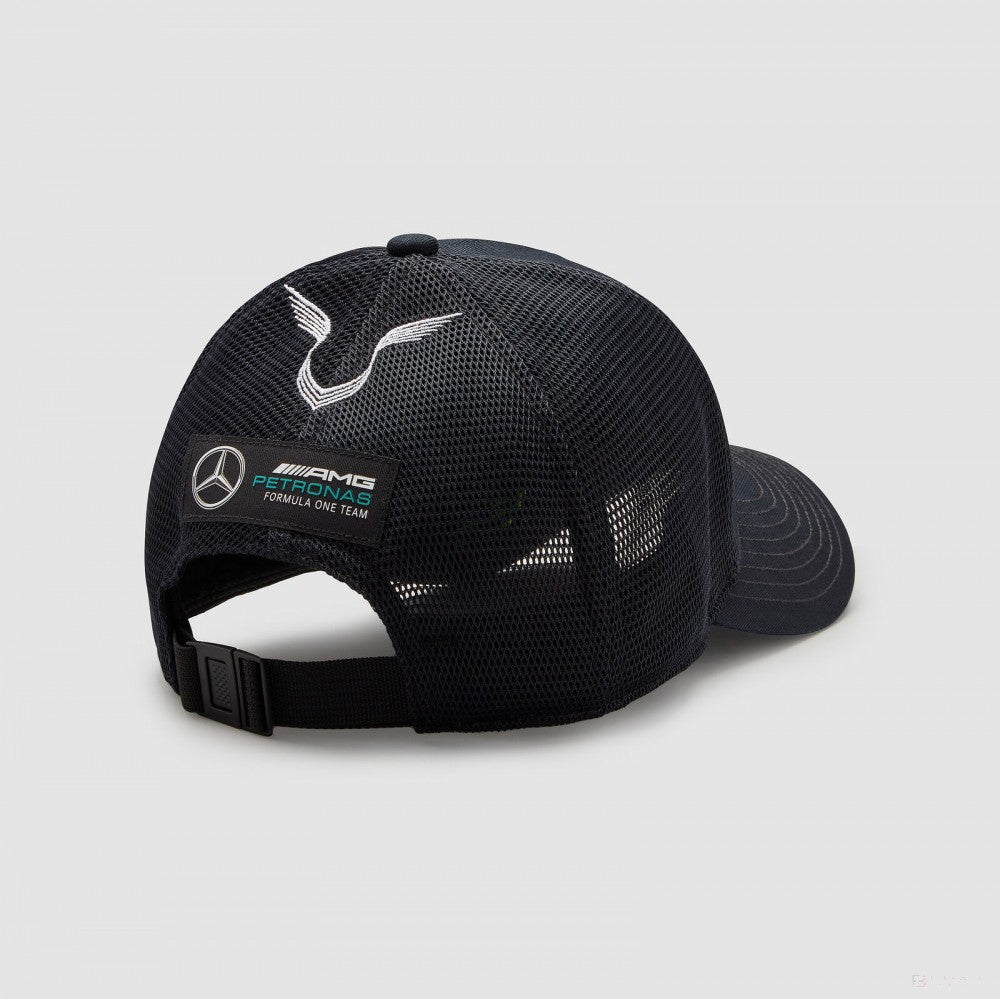 Mercedes Baseball Cappello, Lewis Hamilton Trucker, Adulto, Nero, 2022 - FansBRANDS®