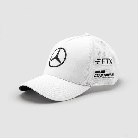 Mercedes Baseball Cappello, Lewis Hamilton Trucker, Adulto, Bianco, 2022 - FansBRANDS®