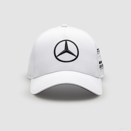 Mercedes Baseball Cappello, Lewis Hamilton Trucker, Adulto, Bianco, 2022