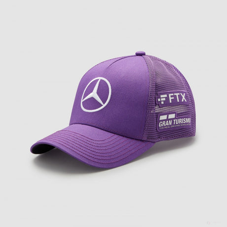 Mercedes Baseball Cappello, Lewis Hamilton Trucker, Adulto, Viola, 2022 - FansBRANDS®