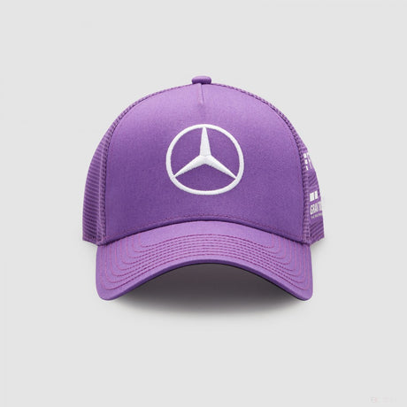 Mercedes Baseball Cappello, Lewis Hamilton Trucker, Adulto, Viola, 2022