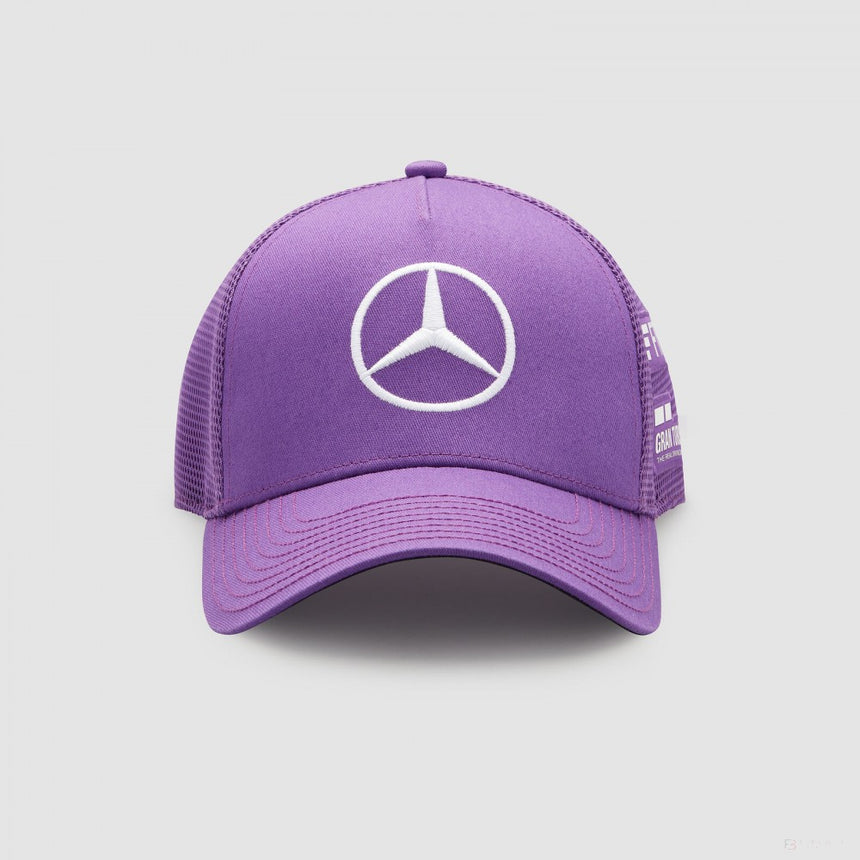 Mercedes Baseball Cappello, Lewis Hamilton Trucker, Adulto, Viola, 2022 - FansBRANDS®