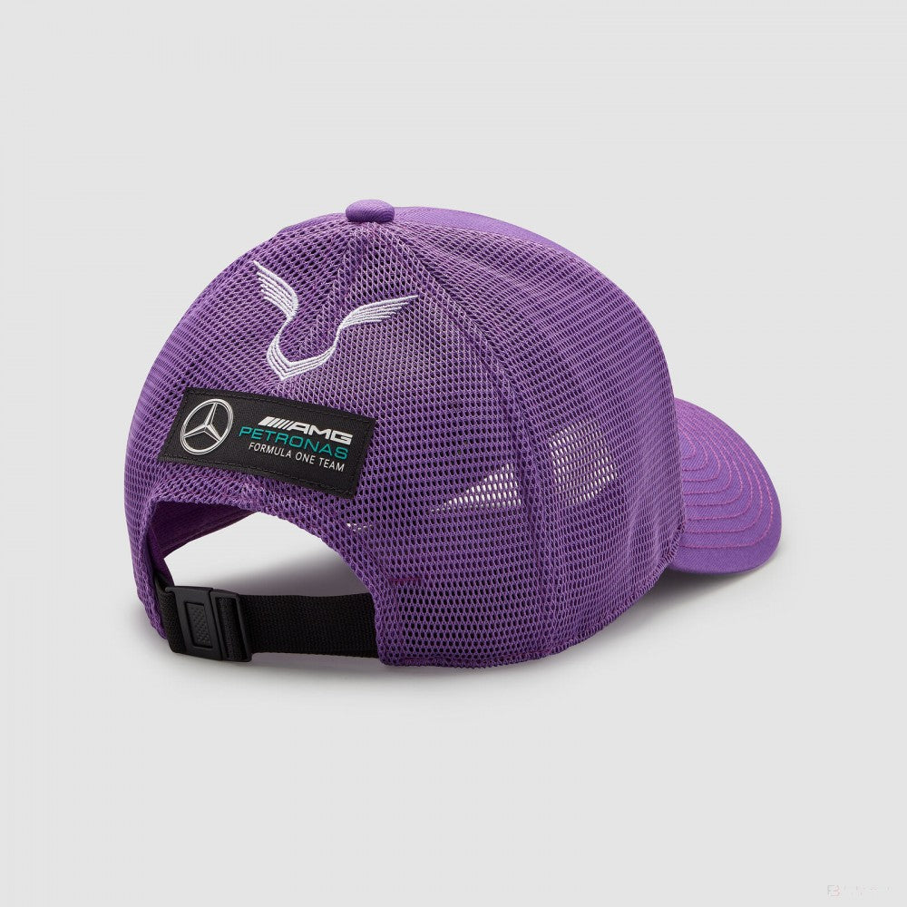 Mercedes Baseball Cappello, Lewis Hamilton Trucker, Adulto, Viola, 2022 - FansBRANDS®