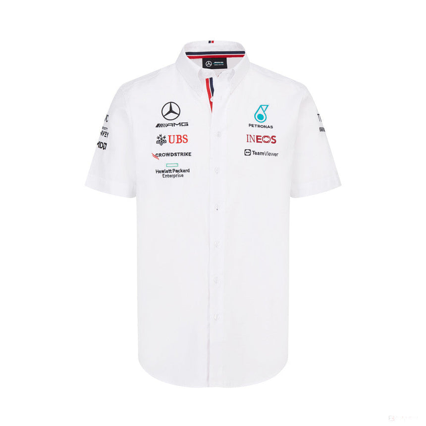Mercedes camicia, Squadra, Bianco, 2023