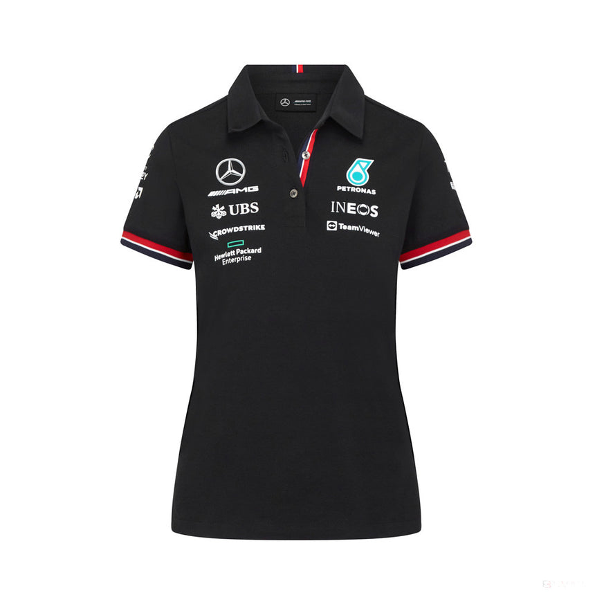 Mercedes Team Polo per donne, Nero, 2022 - FansBRANDS®