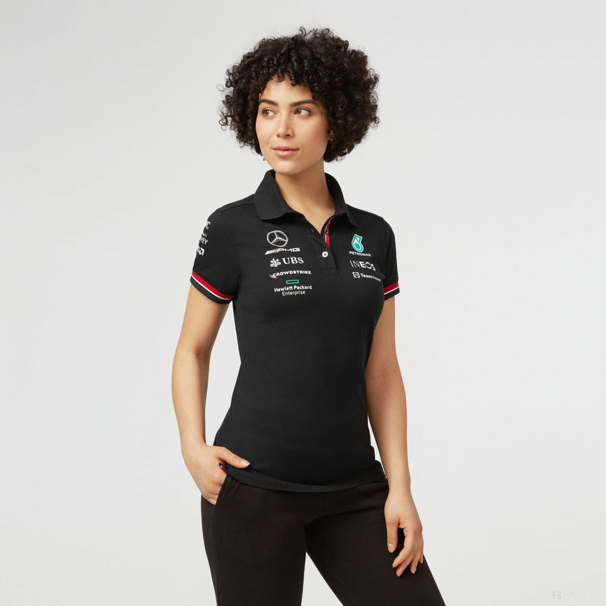 Mercedes Team Polo per donne, Nero, 2022 - FansBRANDS®