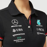 Mercedes Team Polo per donne, Nero, 2022