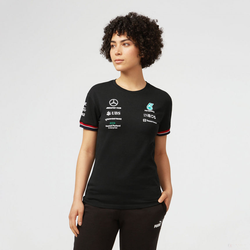Mercedes Team Maglietta per donne, Nero, 2022 - FansBRANDS®