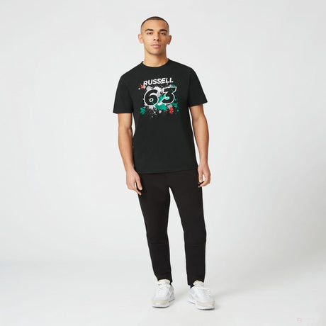 Mercedes George Russell Maglietta, GEORGE #63, Nero, 2022 - FansBRANDS®