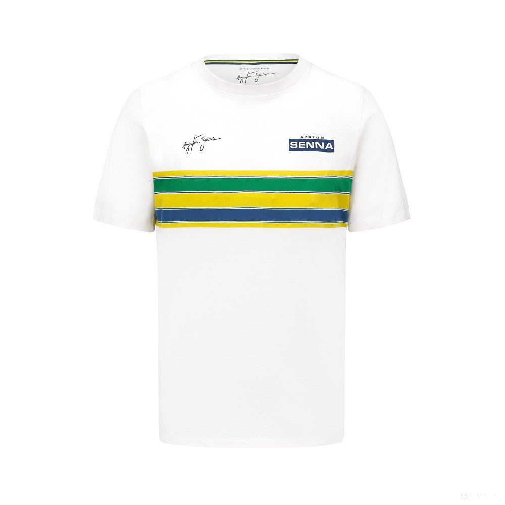 Ayrton Senna  Mens Stripe T-shirt 2022 - FansBRANDS®