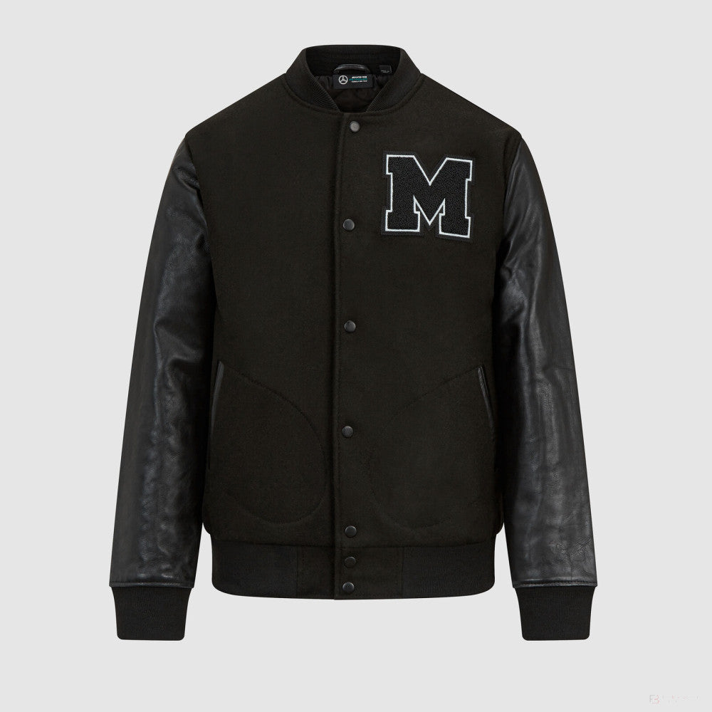 Mercedes varsity jacket, black