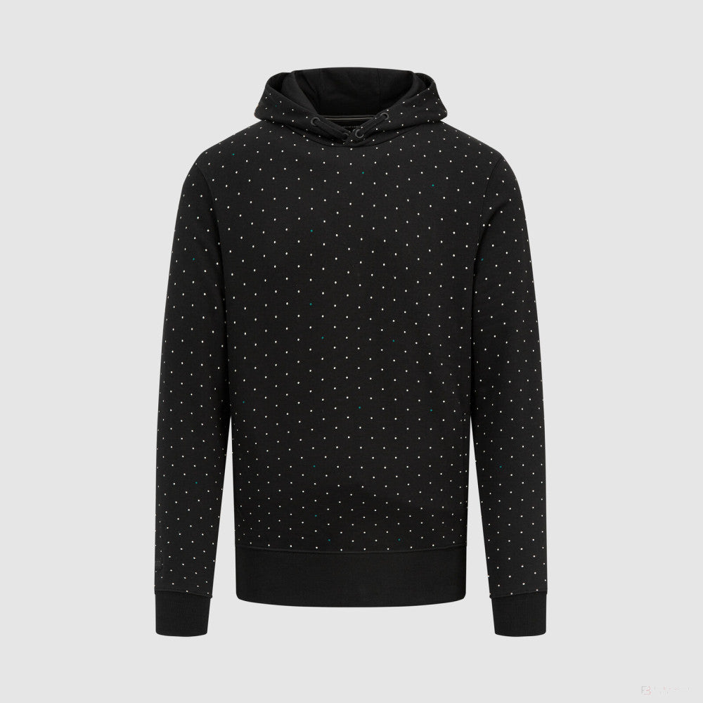 Mercedes sweathsirt, hooded, polka dot, black - FansBRANDS®