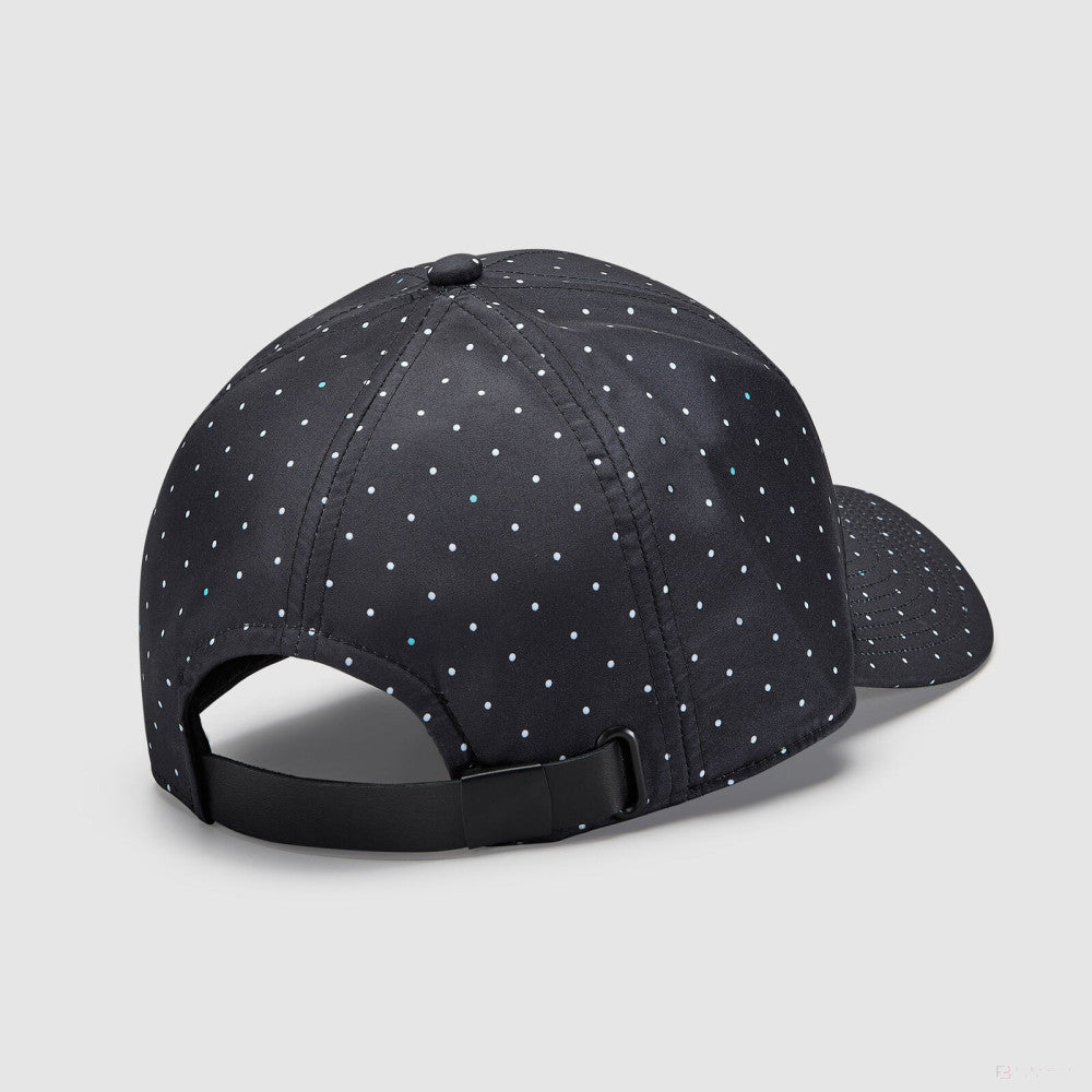 Mercedes baseball cap, polka dot, black