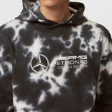 Mercedes sweatshirt, hooded, tie dye, grey