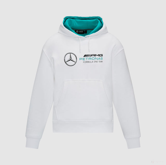 Mercedes sweatshirt, hooded, oversized, women, white - FansBRANDS®