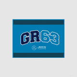 Mercedes flag,  90x120cm, George Russell, blue, without pole - FansBRANDS®