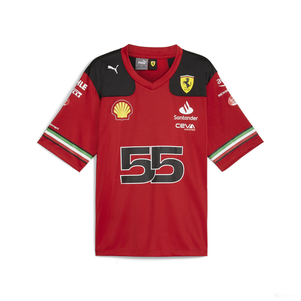 Ferrari shirt, team, football jersey, Carlos Sainz, red, 2023 - FansBRANDS®