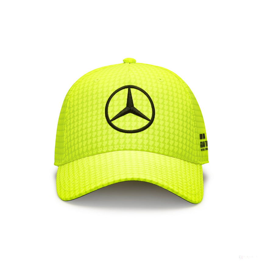 Mercedes baseball cap, Lewis Hamilton, neon yellow, 2023 - FansBRANDS®