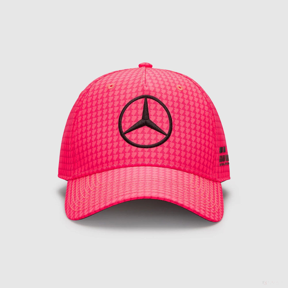 Mercedes baseball cap, Lewis Hamilton, neon pink, 2023 - FansBRANDS®